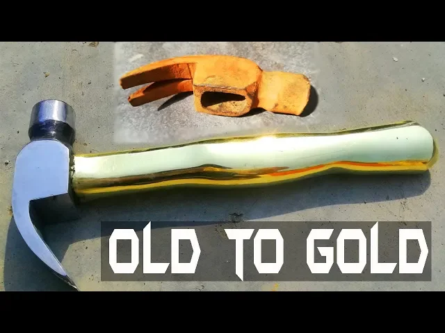 antique rusty hammer restoration